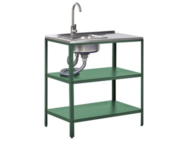 Ilot de cuisine extérieure avec évier VILAMA Vert