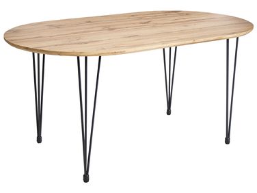 Dining Table CAVELL Light Brown 160 cm 90 cm