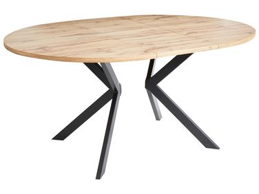 Eettafel uitschuifbaar CARLEA Lichtbruin 120/160 cm 120 cm