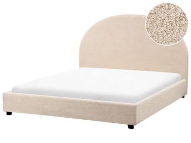 Bed Boucle VAUCLUSE 140 x 200 cm (EU Double) Beige