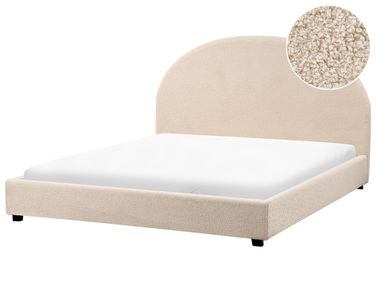 Waterbed Boucle VAUCLUSE 160 x 200 cm (EU King Size) Beige
