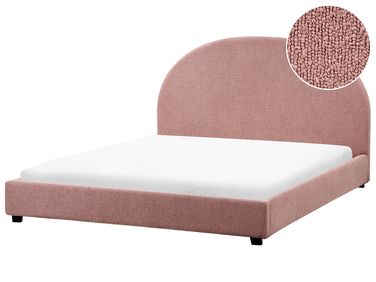 Waterbed Boucle VAUCLUSE 160 x 200 cm (EU King Size) Pastel Pink