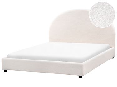 Bed Boucle VAUCLUSE 140 x 200 cm (EU Double) Off-White