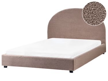 Waterbed Boucle VAUCLUSE 140 x 200 cm (EU Double) Taupe