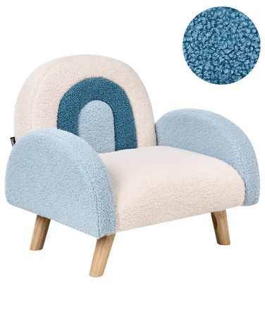 Fauteuil pour enfants Arc-en-ciel OMBO Bouclé Bleu clair