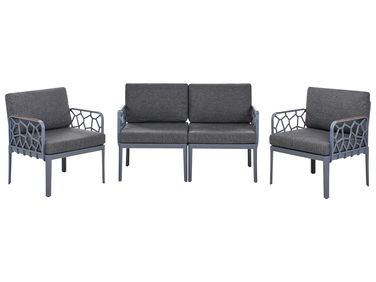 Garden Sofa Set 4 Seater ERICHE Dark Grey