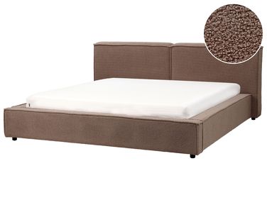 Waterbed Boucle LINARDS 180 x 200 cm (EU Super King) Brown