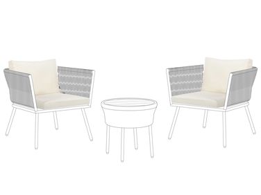 Ensemble de housses de coussins d'extérieur GARGANO Beige clair
