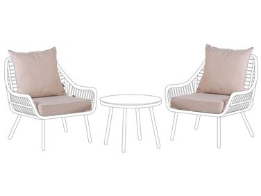 Ensemble de housses de coussins d'extérieur LAURETO Beige