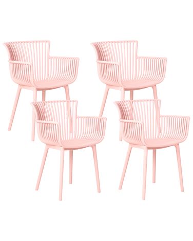 Set van 4 tuinstoelen PESARO Roze