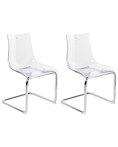 Set van 2 eetkamerstoelen MARSHALL Transparant