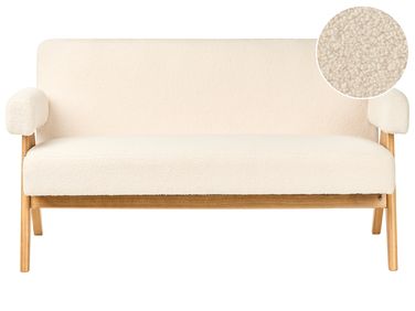 Sofa 2 Seater TAMRE Boucle Off-White/ Light Brown