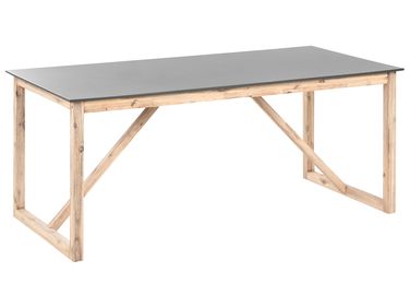 Garden Dining Table NOTTERI 180 cm 90 cm Concrete Grey