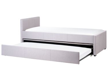 Onderschuifbed Stof MARMANDE 90 x 200 cm Lichtgrijs