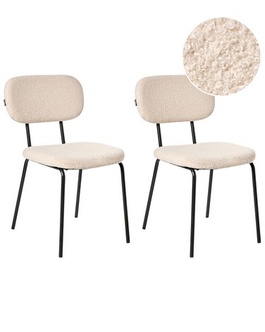 Set van 2 stoelen ADAIR Bouclé Beige