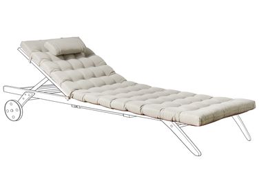 Coussin de transat extérieur CESANA PREMIUM 192 x 56 cm Taupe