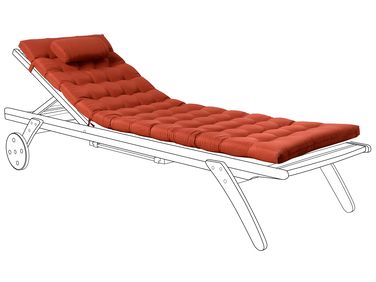 Coussin de transat extérieur CESANA PREMIUM 192 x 56 cm Rouge