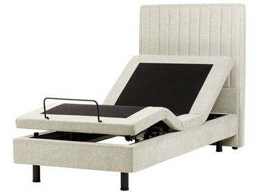 Adjustable Bed Fabric CASTELLAN 90 x 200 cm (EU Single) Beige