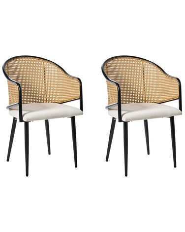 Set van 2 eetkamerstoelen WEIMAR Metaal Zwart