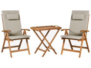 Bistroset JAVA PREMIUIM Acaciahout Taupe