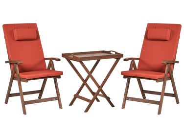 Bistroset AMANTEA PREMIUM Acaciahout Rood