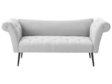 Chaise longue NANTILLY Stof Lichtgrijs