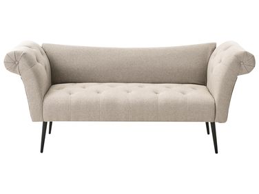 Chaise longue NANTILLY Tissu Marron clair