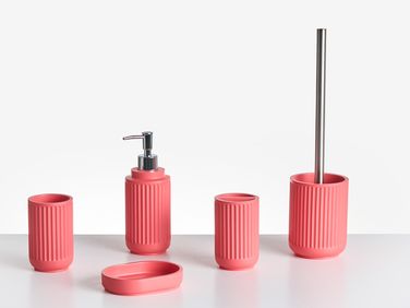 5-Piece Bathroom Accessories Set HUARMEY Red