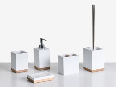 5-Piece Bathroom Accessories Set TAPICHE White