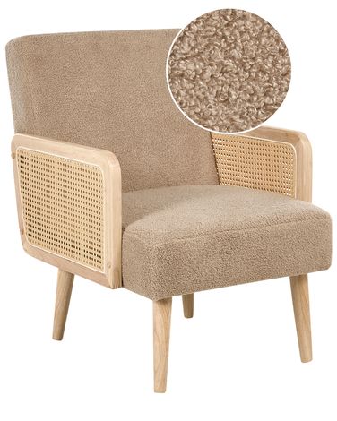 Fauteuil HOJBY Bouclé Beige sable