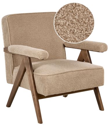 Fauteuil EVJE Bouclé Zandbeige