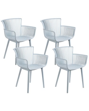 Set van 4 tuinstoelen PESARO Lichtblauw
