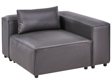 Corner Seat BRANDE Fabric Black Symmetrical