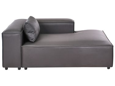 Linkszijdige chaise longue BRANDE Stof Zwart